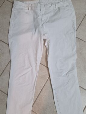 Old Navy Men's White Cotton Chinos
